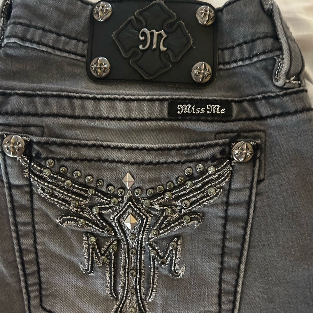 Miss Me Charcoal Skinny Jeans